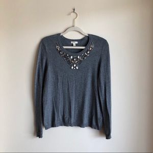 ANTHROPOLOGIE TINY Embellished Sweater Shirt